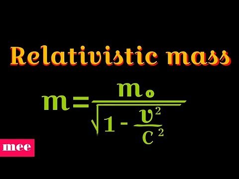 Relativistic expression of mass