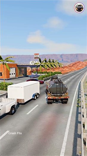 Realistic Highway Car Crashes🚗💥 #realisticcarcrashes #carcrashes #beamngdrive