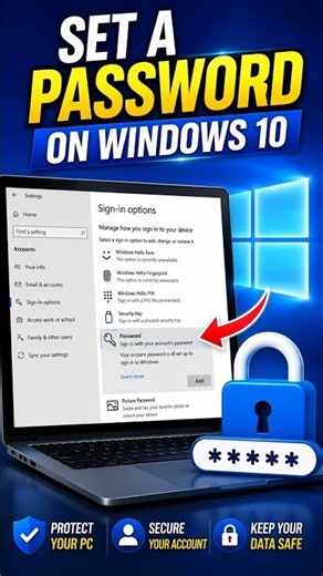 How to Set a Password on Windows 10 | Step-by-Step Tutorial
