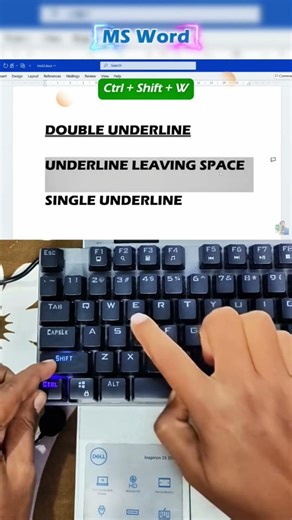 you must Know Short cut of Double line Underline in word #exceltipsandtricks #wordshavepower