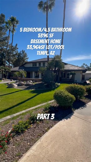 Hottest Neighborhood in Tempe, 5 Bed Luxury Estate with Basement, Courtyard Spa, 34,000 SF Lot