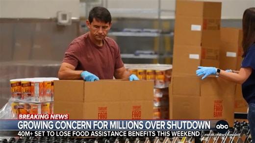 369K views · 6.4K reactions | Over 40 million Americans are just days away from losing food assistance benefits. The looming food crisis collides with the issue at the heart of the government shutdown -- expiring Obamacare tax credits. Jay O'Brien reports. https://abcnews.link/GMg3dsh | ABC World News Tonight with David Muir | Facebook