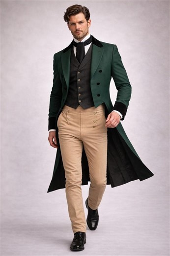 Victorian Regency Tailcoat Frock Coat for Men, Vintage Steampunk Gothic Style Edwardian Wedding Overcoat - Etsy Canada