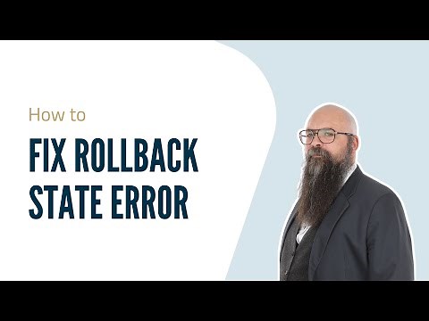 SOLIDWORKS TUTORIAL: How to fix SOLIDWORKS Rollback State Error