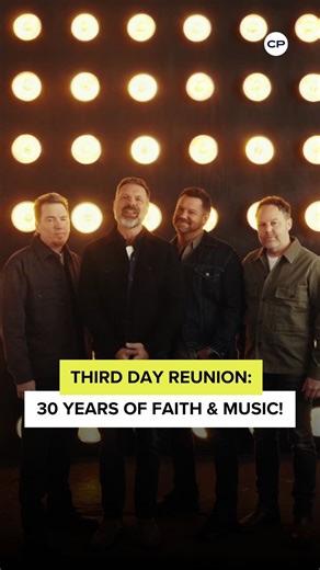 It’s official—Third Day is reuniting for their 30th Anniversary Reunion Tour! Celebrate three decades of powerful worship and unforgettable music as the original band members hit the road for a 30-city tour in 2026. Are you ready to relive your favorite Third Day moments? #ThirdDay #ReunionTour #ChristianMusic #WorshipLive #FaithJourney #shorts Read more: https://www.christianpost.com/news/third-day-announces-30th-anniversary-reunion-tour.html | The Christian Post