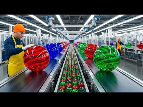 Inside a Modern Glass Marble Factory: From Recycled Scrap to Perfect Glossy Marbles (Full Process)