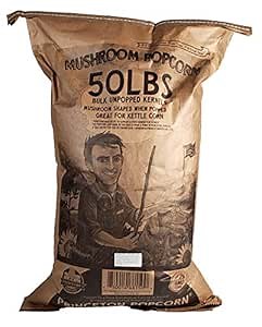 Princeton Popcorn Mushroom Popcorn Kernels Extra Large - Easy-Eating, Farmer Direct Non-GMO Gluten Free Bulk Popping Corn, Popcorn Kernels for Oil Pop or Hot Air Popper or Stovetop Bulk 50lb Bag