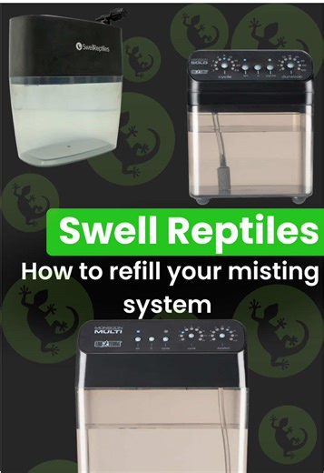 How I add water to different reptile misting systems 💦 Quick breakdown for anyone setting up their first one 🦎 #ReptileTok #ReptileSetup #beginnerreptiles #reptile #humidity