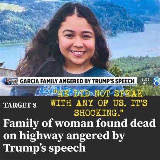 WATCH: “Trump did not speak with any of us. It’s shocking.” The sister of Ruby Garcia says Trump just lied about meeting with her family as he used her death to attack Biden about the border. (after blocking a bipartisan bill) There is no bottom. Full: https://www.woodtv.com/news/target-8/family-of-woman-found-dead-on-highway-angered-by-trumps-speech/ | The Tennessee Holler