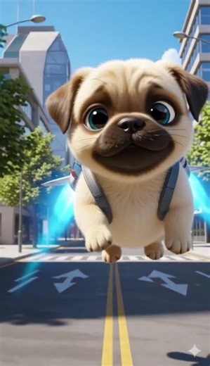 Dog buys a toy jetpack backpack #funny #cute #dogshorts