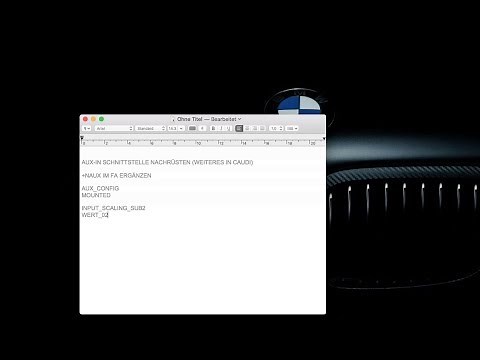 AUX IN activation coding BMW E60 NCS Expert manual