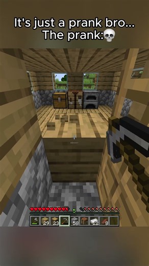 just a prank bro 💀#minecraft #minecraftmemes #shorts