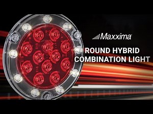 Maxxima 5.5" Round Hybrid Combination Stop Tail Turn & Backup & Amber Flashing Warning Light