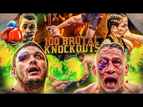 100 Best Knockouts You'll Ever See | Brutal & Crazy MMA, Bare Knuckle & Kickboxing Knockouts
