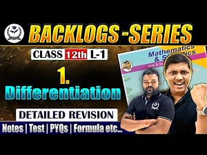 Complete Revision of 1.Differentiation Maths-2 Class 12th 🔥PYQs+Notes+Concept | Quality Matlab NIE❤️