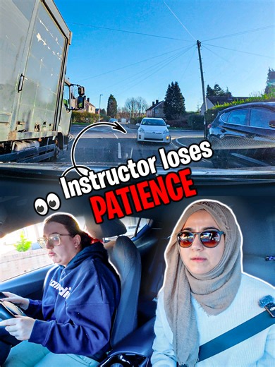 Instructor Loses Patience During Driving Lesson
