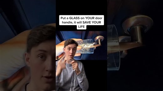 Why a glass-on-door trick was once shared as a safety tip