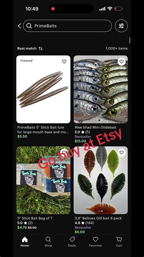 PrimeBaits 5” Stick Bait Lure for Largemouth Bass