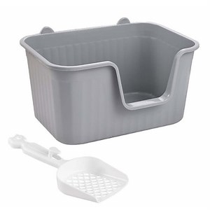 Cat Litter Basin, Open Top Pet Litter Tray, Portable Cat Litter Container, Kitty Litter Pan High Sides for Indoor Cats , Gray XL - Walmart.ca