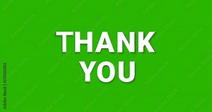 Thank you animation. Thank you text typography. Animated thank you motion graphic with ink drops writing script words on the green screen alpha channel editable. Great for Messages, wishes, and event Stock Video