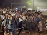 Terrifying moment bull is let loose at a rodeo