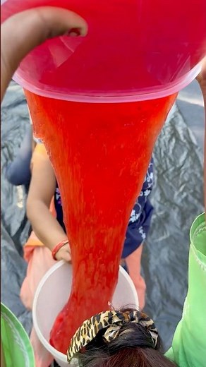 AMAZING family pouring slime #shorts