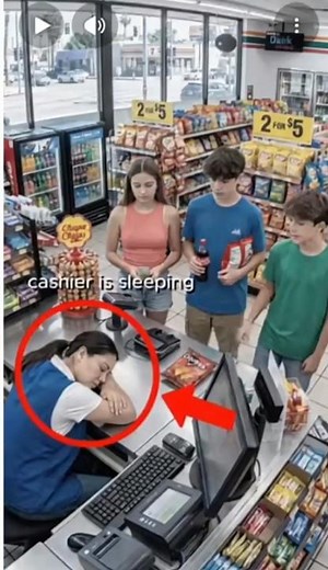 Honest Shoppers Leave Cash For Sleeping Cashier #shorts #cash #kindness
