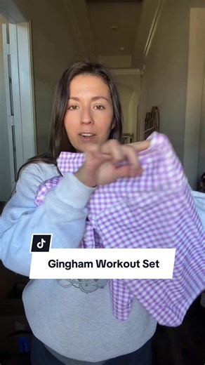 Stylish Gingham Workout Set for Active Lifestyles