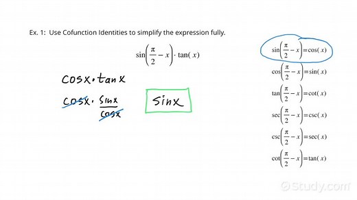 Using Cofunction Identities | Trigonometry