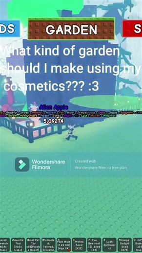 GAG Cosmetic garden ideas!