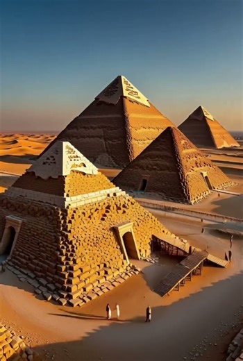 GIZA PYRAMIDS GREAT WALL OF CHINA and MACHU PICCHU