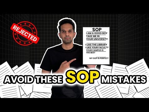 Avoid These SOP Mistakes 🙅‍♂️⚠️| SOP Tips and Tricks ✅| Fall 2025