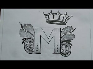 How to make amazing M letter drawing with pencil/easy pencil drawing