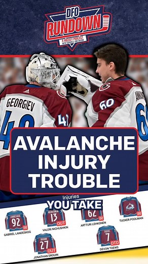 The Avalanche have run into a serious injury problem. DFO Rundown | Monday's & Thursdays Presented by @bet365_ca Use Code: DAILY365 #NeverOrdinary #bet365 | DailyFaceoff.com
