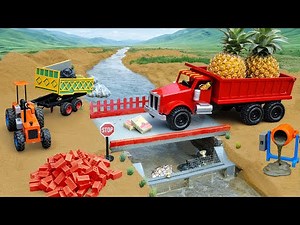 DIY Mini Bridge Using a Tractor | How a Waste Barrier System Works | Science Project
