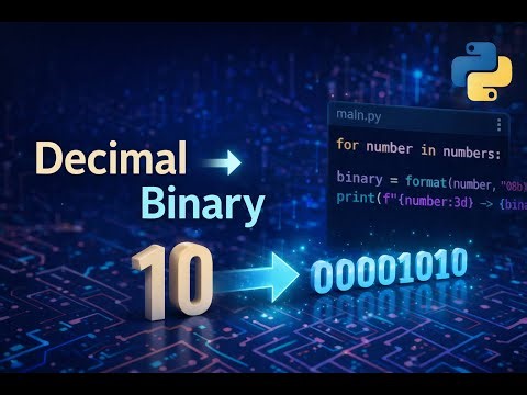 Learning Python – Converting decimal numbers to binary numbers
