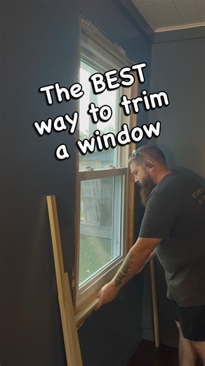 Christopher Powell on Instagram: "The BEST way to trim a window #carpenter #carpentry #build #construction #diy #doityourself #homeimprovement #homerenovation #trim #windows #oddlysatifying #howto"