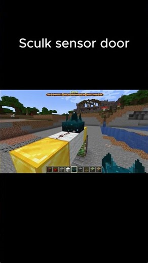 Easy Sculk Sensor Door Tutorial in Minecraft! 🔊 #minecraft #minecraftshorts