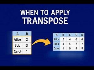 Transpose Excel Data Without Re-Typing