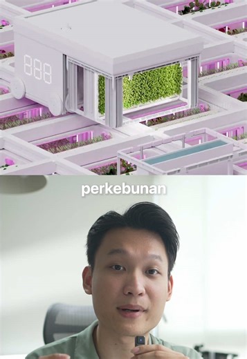Ini kebun vertikal pertama di dunia yang pake robot dan AI. Kebun ini bisa tanem tanaman dalam 15 hari aja pake 95% lebih sedikit air, semua otomatis penuh. Perusahaan di balik ini namanya AutoStore, dan kebun mereka sudah produksi sayuran yang dijual di Whole Foods. Alasan kenapa kebun ini super efisien adalah karena desain inovatif mereka, dibangun kayak Rubik's Cube raksasa. Tiap kebun punya puluhan robot beroda yang bawa tanaman ke posisi berbeda, dan ini pastiin semua tanaman dapet persis j