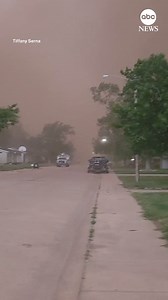 A large dust storm swept through Great Bend, Kansas, on Sunday as severe weather continues moving through parts of the midwest. | ABC News