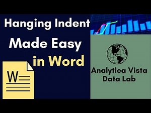 How to Create the Hanging Indent in MS Word | Quick & Easy Tutorial