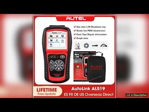 Autel AutoLink AL519 Vehicle OBDIIEOBD Code Reader OneClick IM Readiness Key Turns off Check Engine