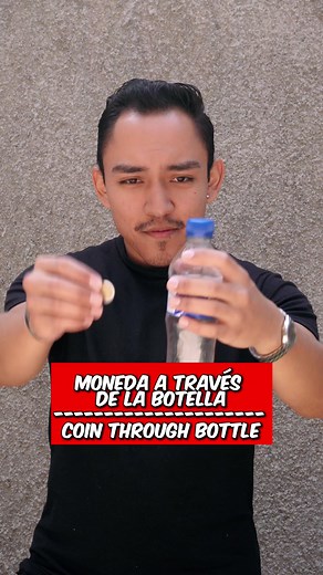 Aprende a meter una moneda en una botella con este truco de magia #magia #monedas #trucodemagia #mago #ilusionista #viral #hipnosis