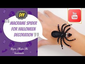 DIY Easy Halloween decorations | How to make macrame spider | DIY macrame crafts