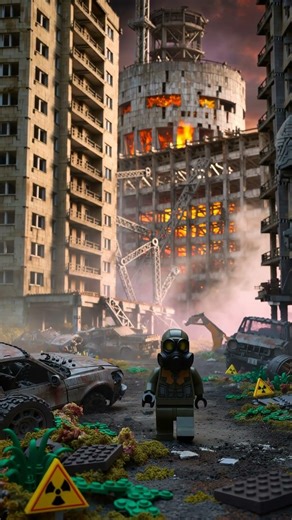 LEGO Chernobyl After Disaster ☢️ Cinematic AI #lego #chernobyl #ai #shorts #viral