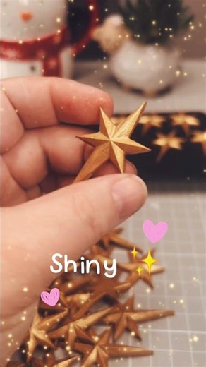 How to make a metallic star shine ✨ | Polymer Clay Process #shorts