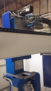 Have you ever wondered what it looks like when we cut a custom countertop? Here we're creating a mitered edge on a slab of Dekton for a new countertop. | Bay StoneWorks