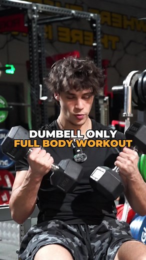 Full Body Dumbbell Workout: Chest, Biceps, Back, Triceps, ABS, Legs