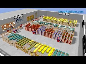 Representation of a manual picking order in the taraVRbuilder 3D simulation software